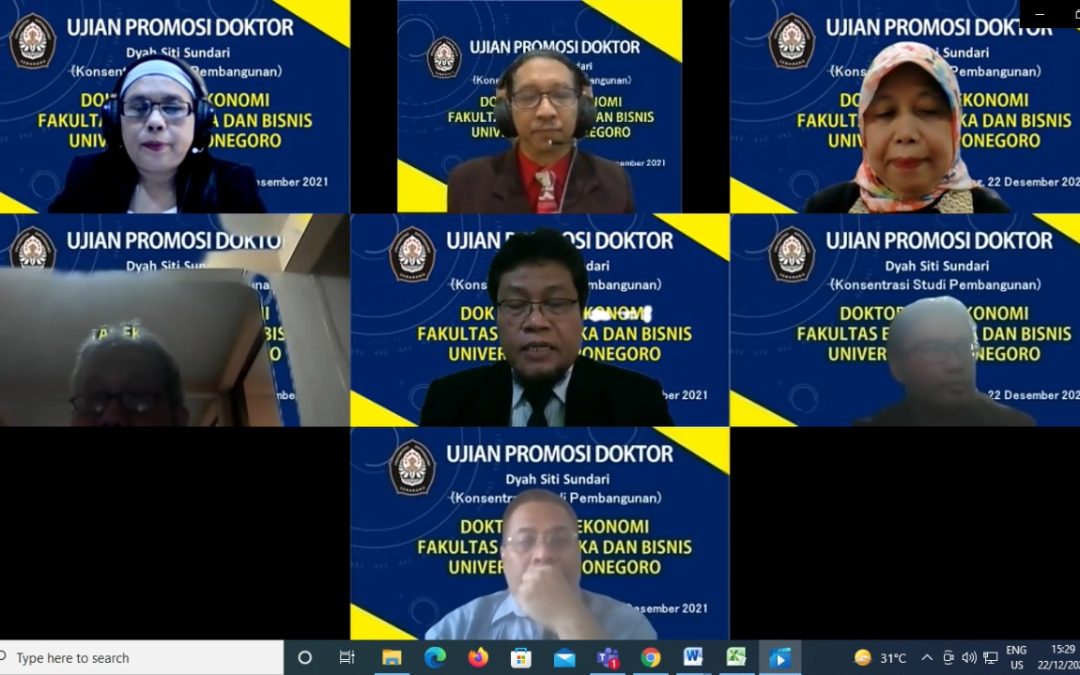 UJIAN PROMOSI DOKTOR: DYAH SITI SUNDARI