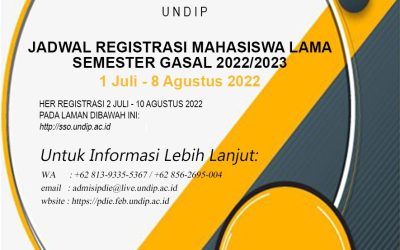 Jadwal Registrasi Mahasiswa Lama Semester gasal 2022/2023
