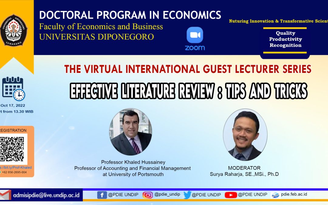 International Guest Lecture: Effective Literature Review: Tips and Tricks