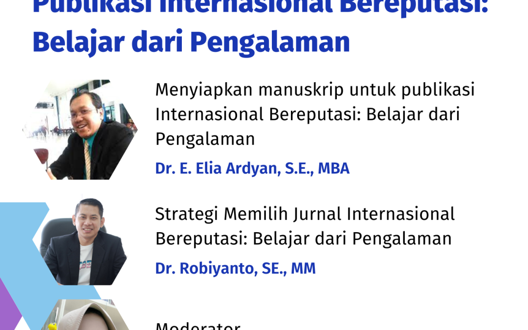 ALUMNI TALK: Reputable International Publications: Learning from Experience