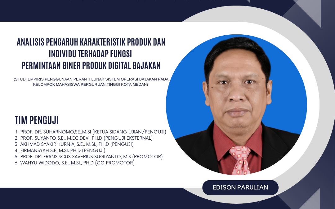 Ujian Promosi Doktor: Edison Parulian