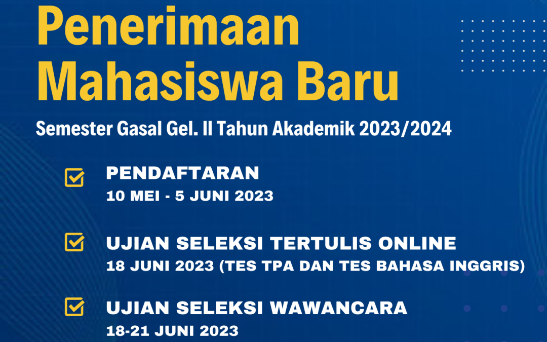 Pendaftaran Mahasiswa Baru Gel II TA 2023/2024 Program Doktor Ekonomi UNDIP