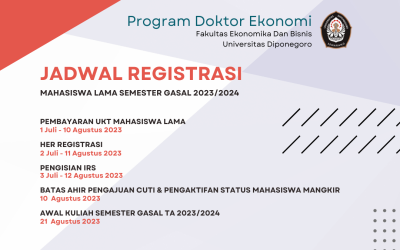 Jadwal Registrasi Mahasiswa Lama Semester gasal 2023/2024