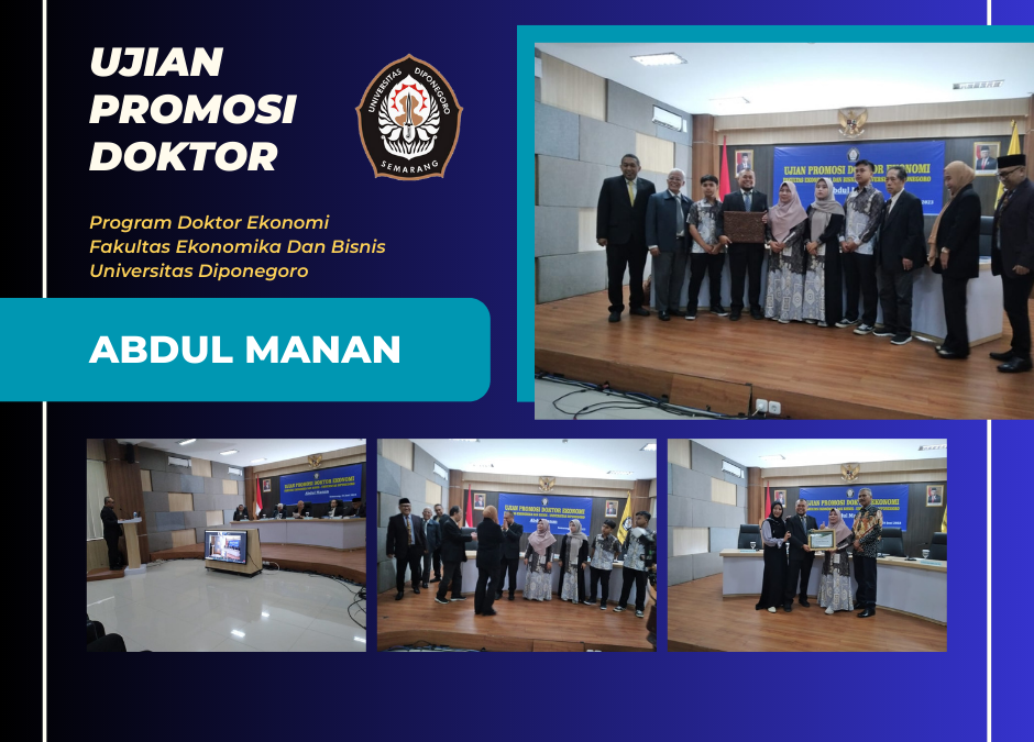 UJIAN PROMOSI DOKTOR: ABDUL MANAN