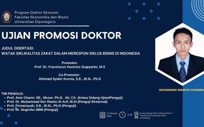 Ujian Promosi Doktor: Muhammad Mahfud Gunawan