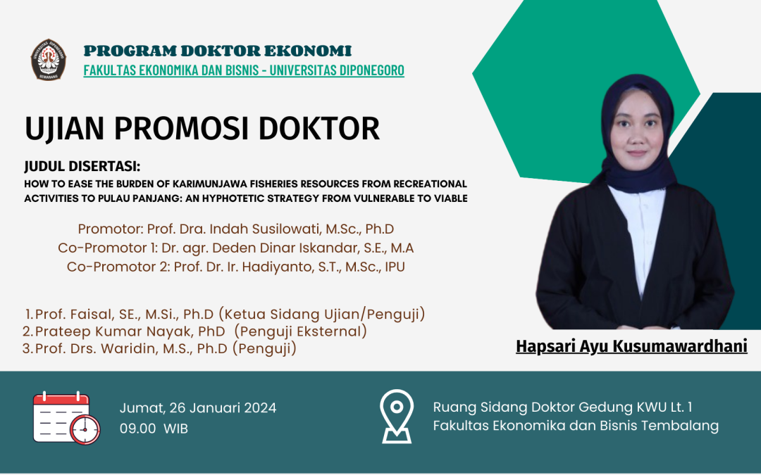 Ujian Promosi Doktor: Hapsari Ayu Kusumawardhani