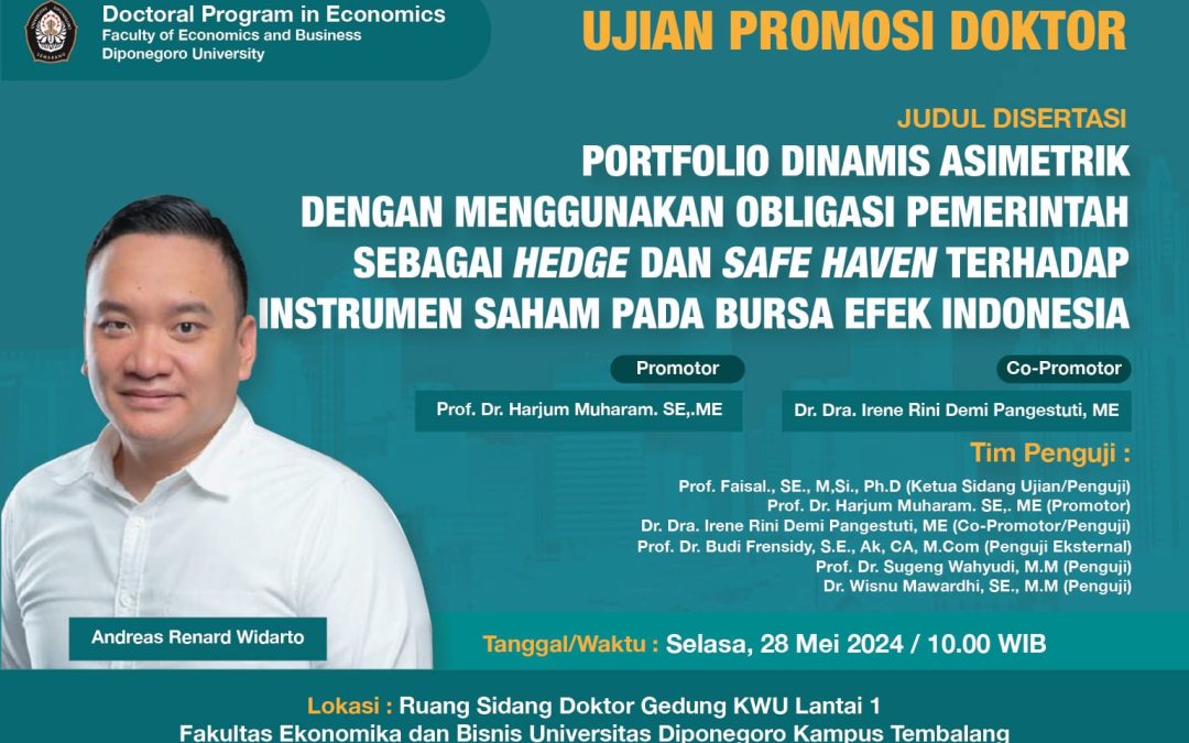 Ujian Promosi Doktor: Andreas Renard Widarto