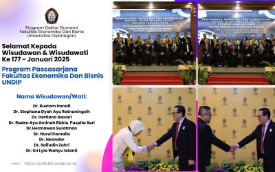 Wisuda Program Doktor Ekonomi FEB UNDIP KE-177 Periode Januari 2025