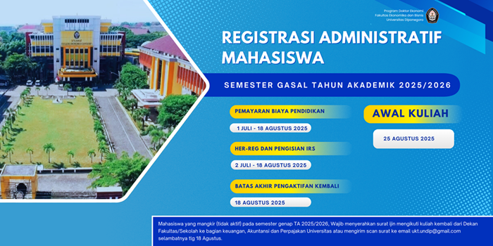 REGISTRASI ADMINISTRATIF MAHASISWA SEMESTER GASAL TAHUN AKADEMIK 2025/2026