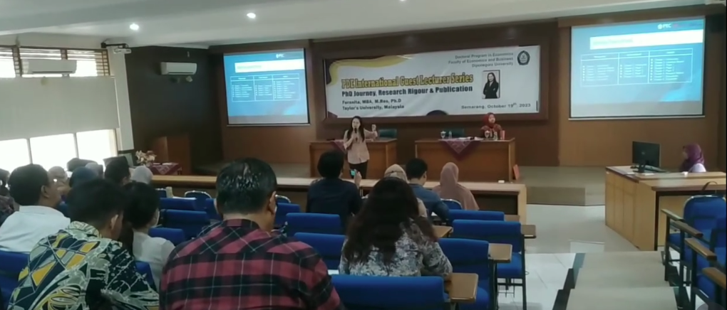 PDE International Guest Lecturer Series “PhD Journey, Research Rigour and Publication.”