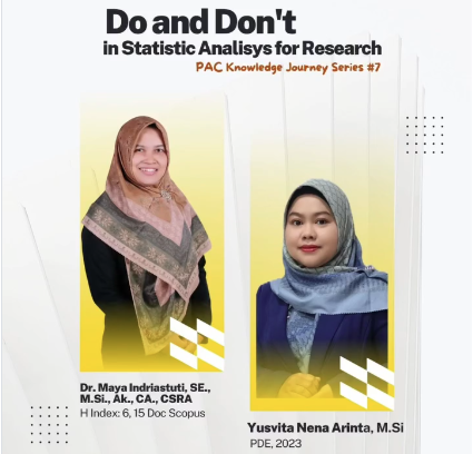 PAC Knowledge Journey “Do and Don’t in Statistic Analysis for Research”