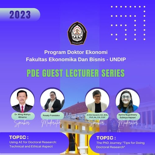 PDE Guest Lecturer Series “Using AI for Doctoral Research: Technical and Ethical Aspect” & “The PhD Journey: Tips for Doing Doctoral Research”